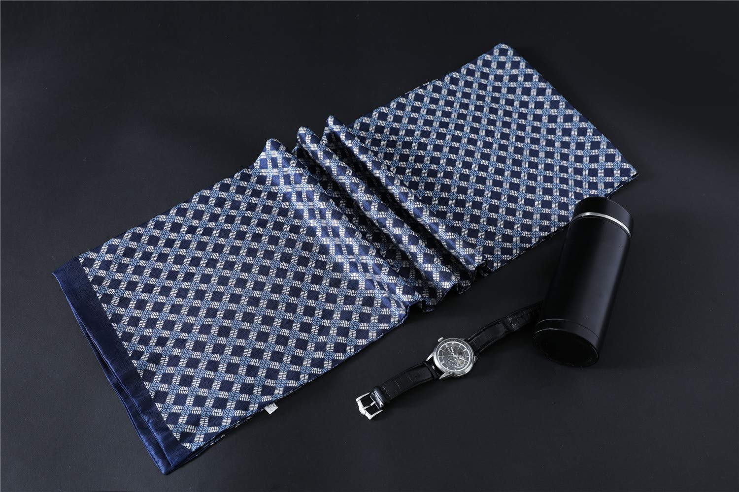 Foulard Vintage en Soie pour Homme, 100% Fantaisie, Accessoire de Costume pour Gentleman