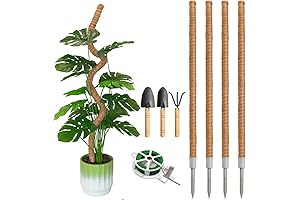 4 Pack Joyseus Moss Pole: 47.2 Inch Climbing Plant Support for Monstera, Philodendron, Pothos