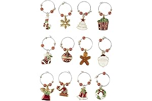 Juvale Christmas Wine Glass Charms: Your Festive Holiday Table Essential