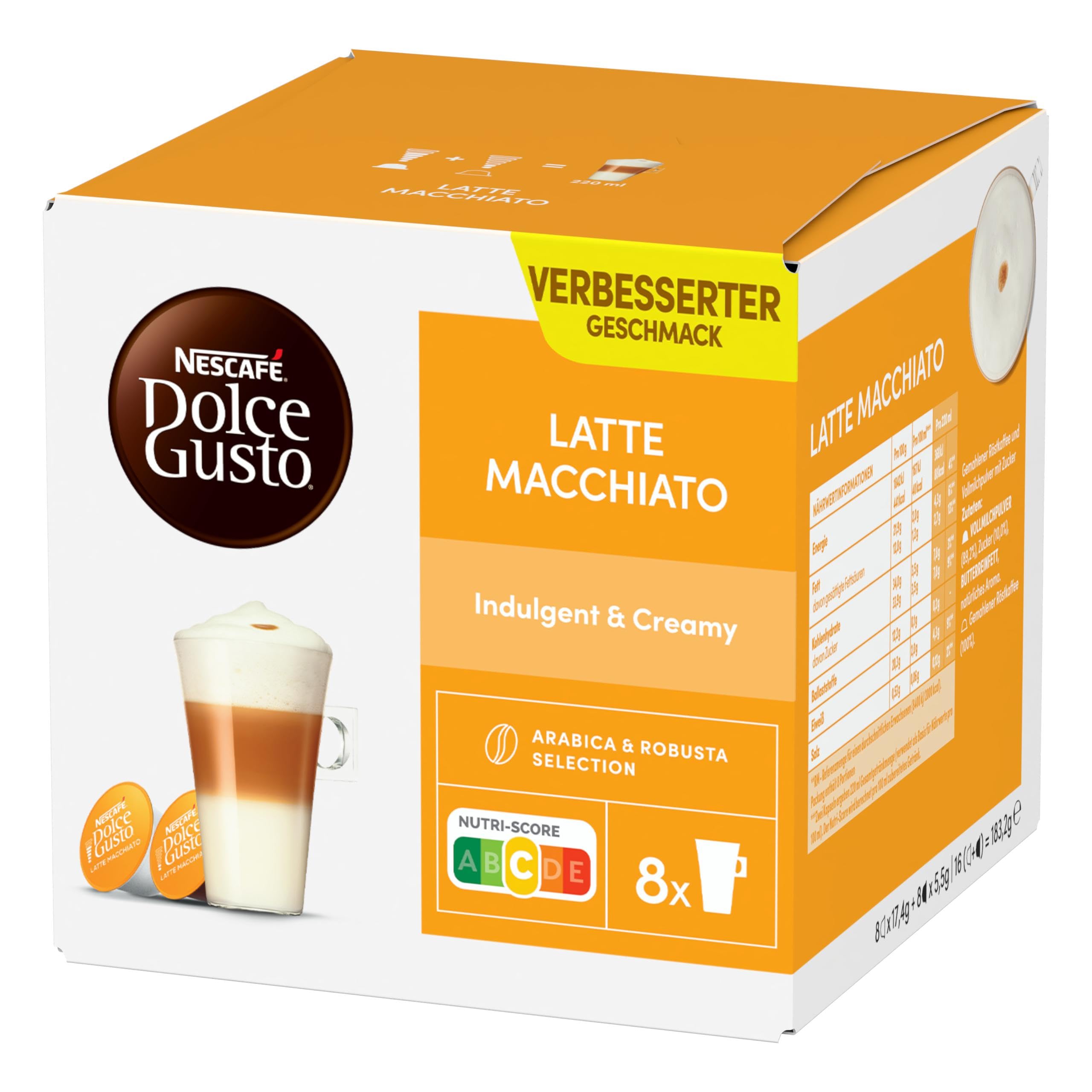 NESCAFÉ DOLCE GUSTO Latte Macchiato Kaffeekapseln (6 x 16 Kapseln)