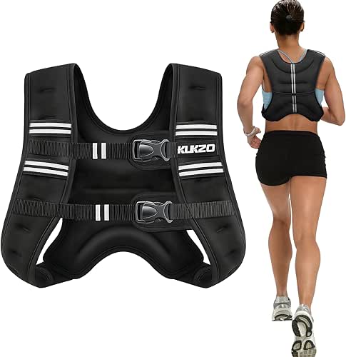 Weighted Vest Woman, 6/8/12/16/20/25/30 Lb Unisex Reflective Strength Training Weight
