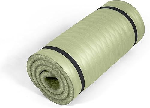 Miniatura 21 de Tone Fitness Esterilla de yoga de 1 pulgada de grosor | Alfombrilla de ejercicio antideslizante de alta densidad con correa de transporte para yoga,