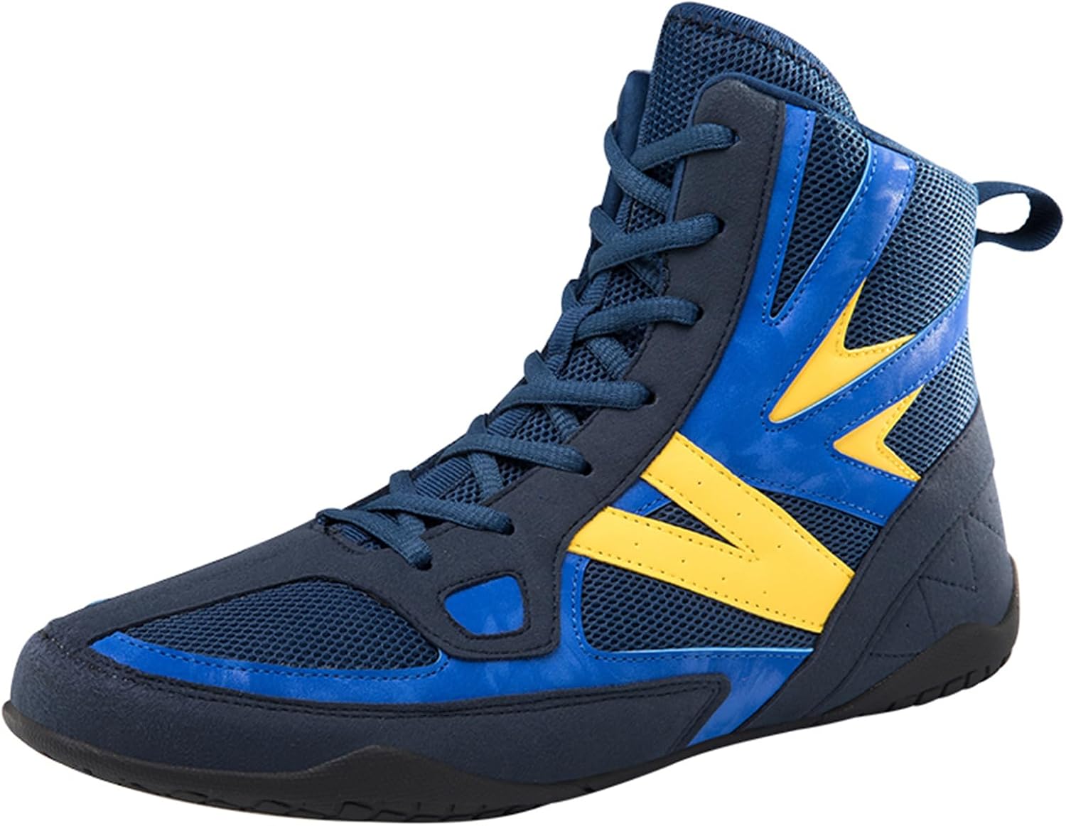 JiuQing Men's Wrestling Shoes Teens Indoor Fitness Training Boots Lightweight Non-Slip Deadlift Squat Boxing Shoes