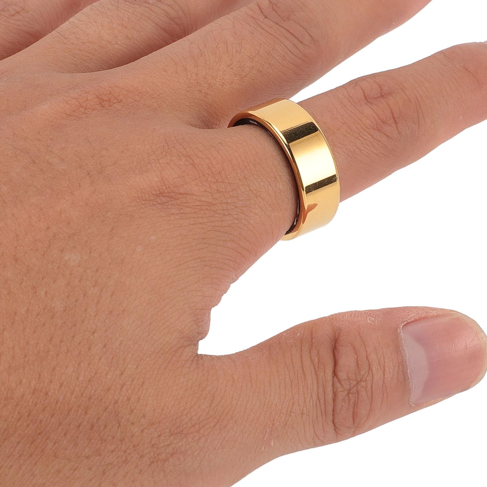 ciciglow Anello Intelligente Fitness Tracker Salute Impermeabile IP67, Dispositivo Indossabile Smart Ring con Monitoraggio Attività e Ricarica Magnetica per Uomini Donne Android iOS