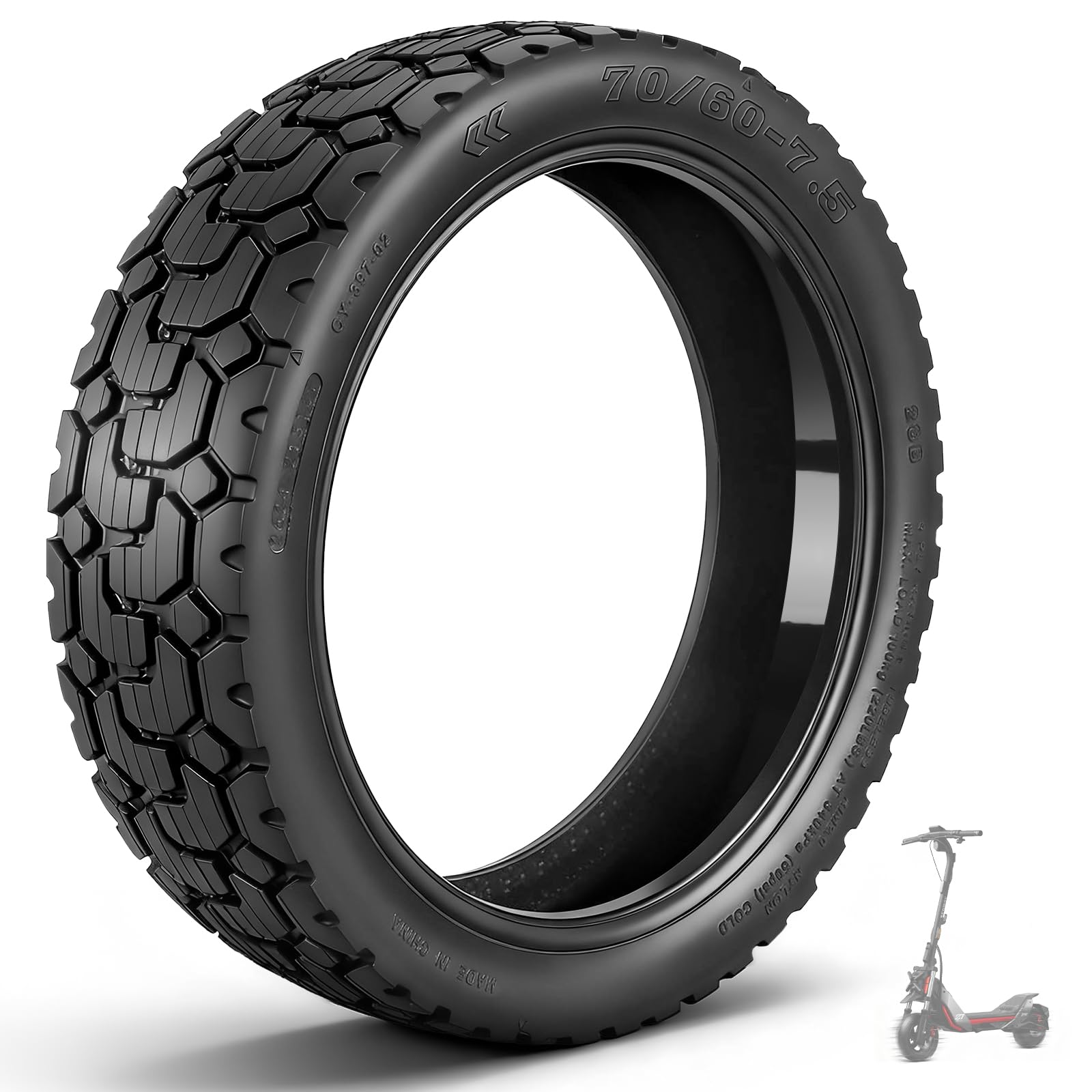 Prodrocam 70/60-7,5 Ersatzreifen für Segway Ninebot ZT3 Pro, 11 Zoll Selbstreparierender Schlauchlose Reifen Cross Season Elektroroller Tire mit Kleber (Selbstreparierender-1 Stück)