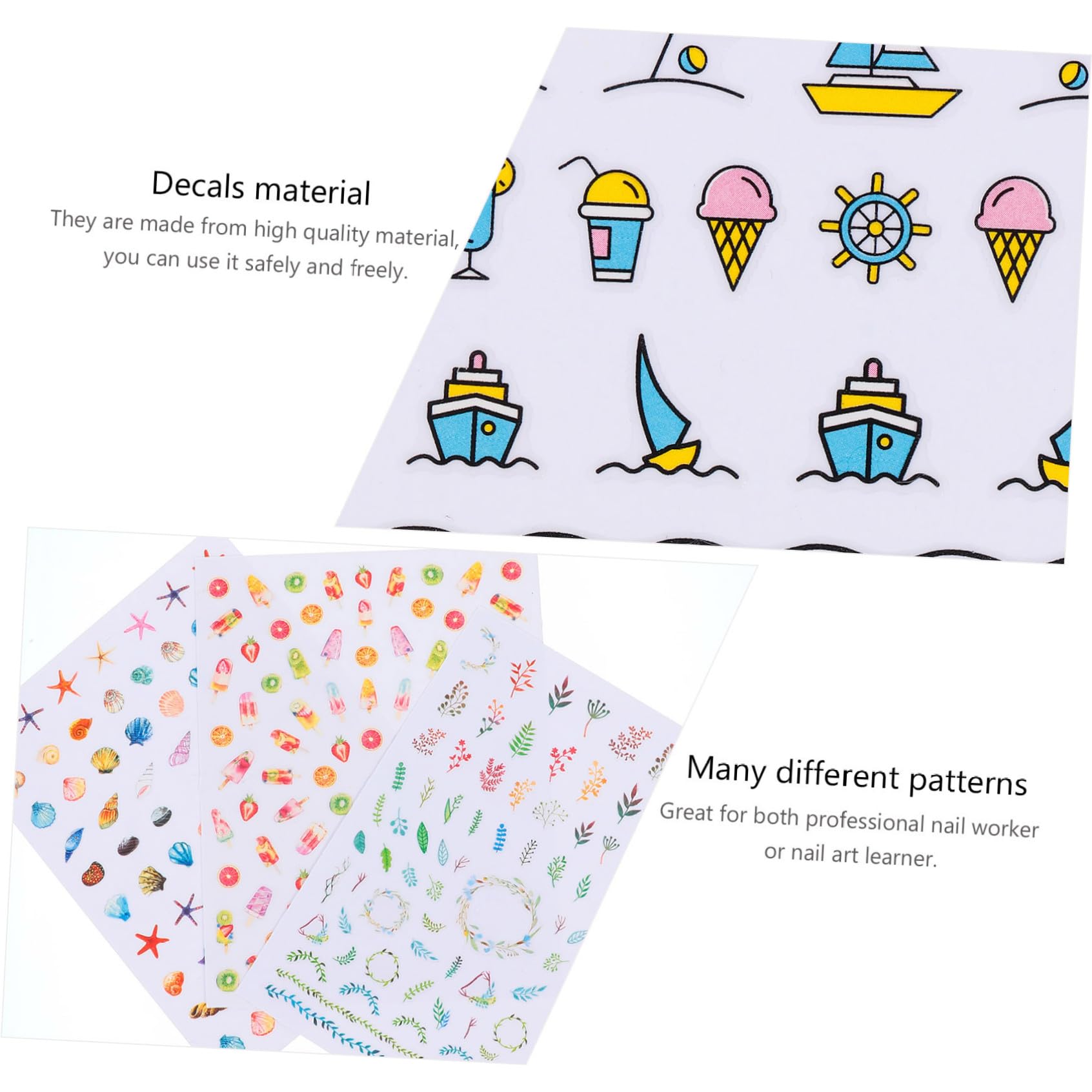 Healeved 27fogli Stickers Per Unghie Autoadesivi Decorazioni Per Nail Art Facili Da Applicare Per Manicure Festive e Quotidiane Include Design Unici Per Ogni Occasione