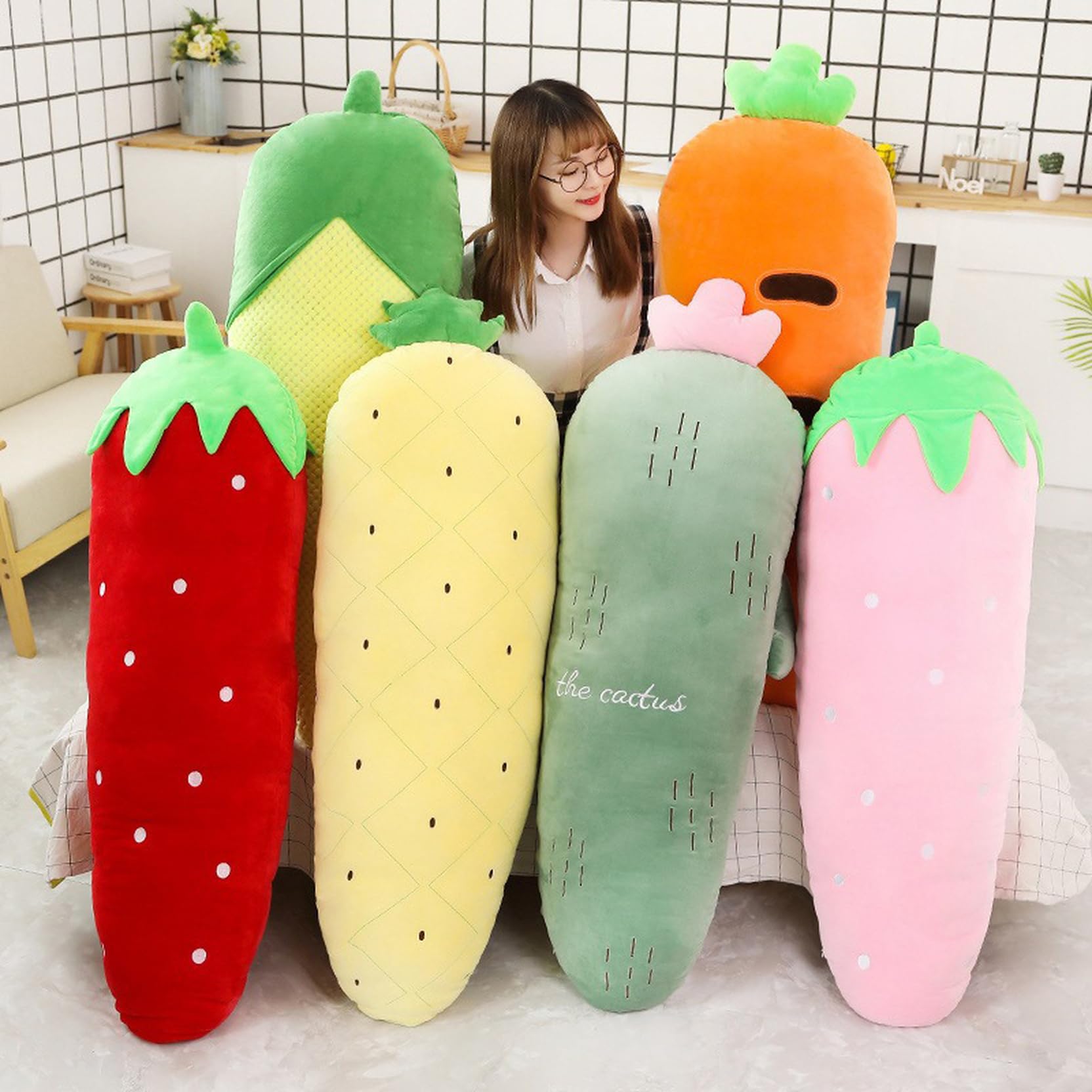 Amazon.co.jp: 抱き枕 サボテン ぬいぐるみ クッション かわいい 45cm