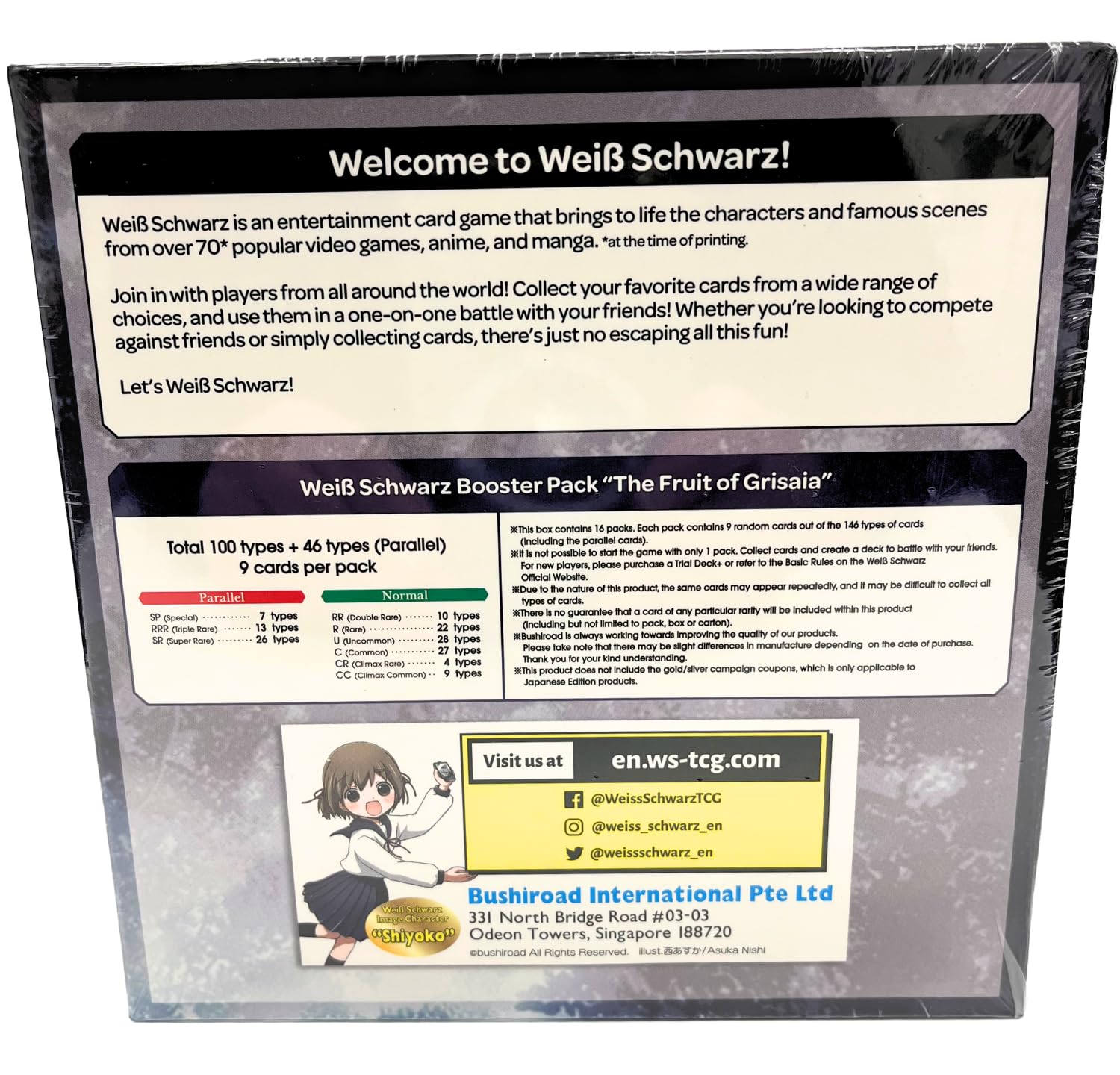 Amazon.com: Weiss Schwarz: The Fruit of Grisaia Booster Display : Toys &  Games