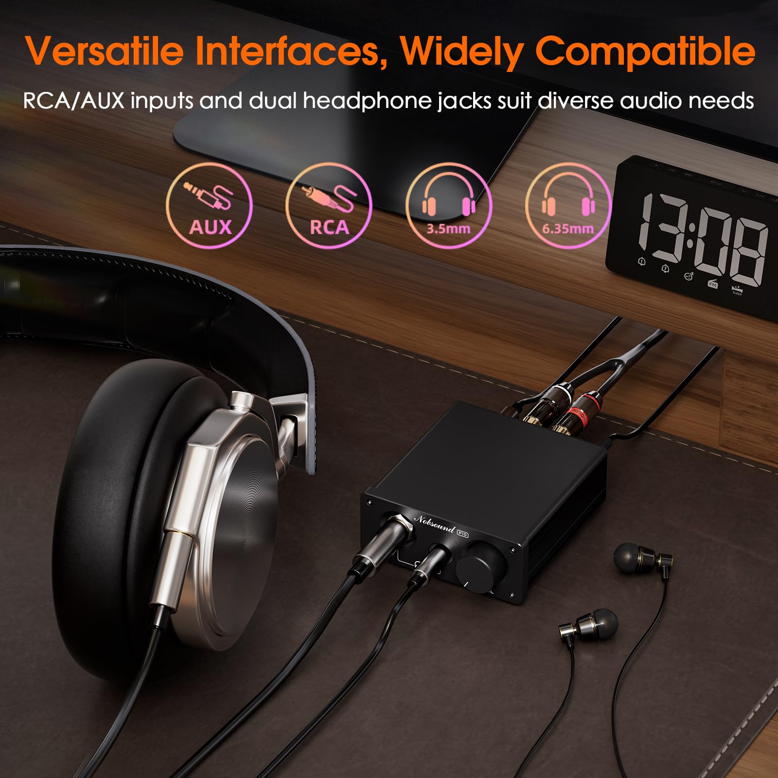 Nobsound P10 Mini Kopfhörerverstärker: HiFi Audio Stereo Verstärker für 24-600Ω Kopfhörer