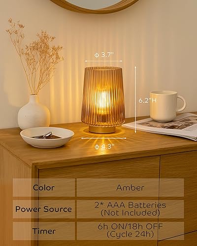 Miniatura 3 de Lámpara a pilas con temporizador, lámparas de mesa para dormitorio, lámpara inalámbrica con bombilla LED, lámpara decorativa para sala de estar,
