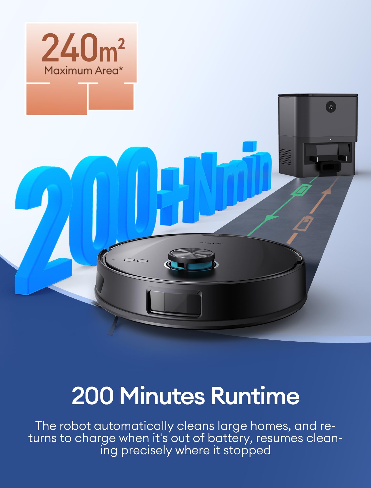 Ultenic T20 Pro robot odkurzający z samoopróżnianiem, 10000 Pa, cichy, sterowanie WiFi/Bluetooth/Alexa/app, 6 trybów czyszczenia, idealny do sierści zwierząt