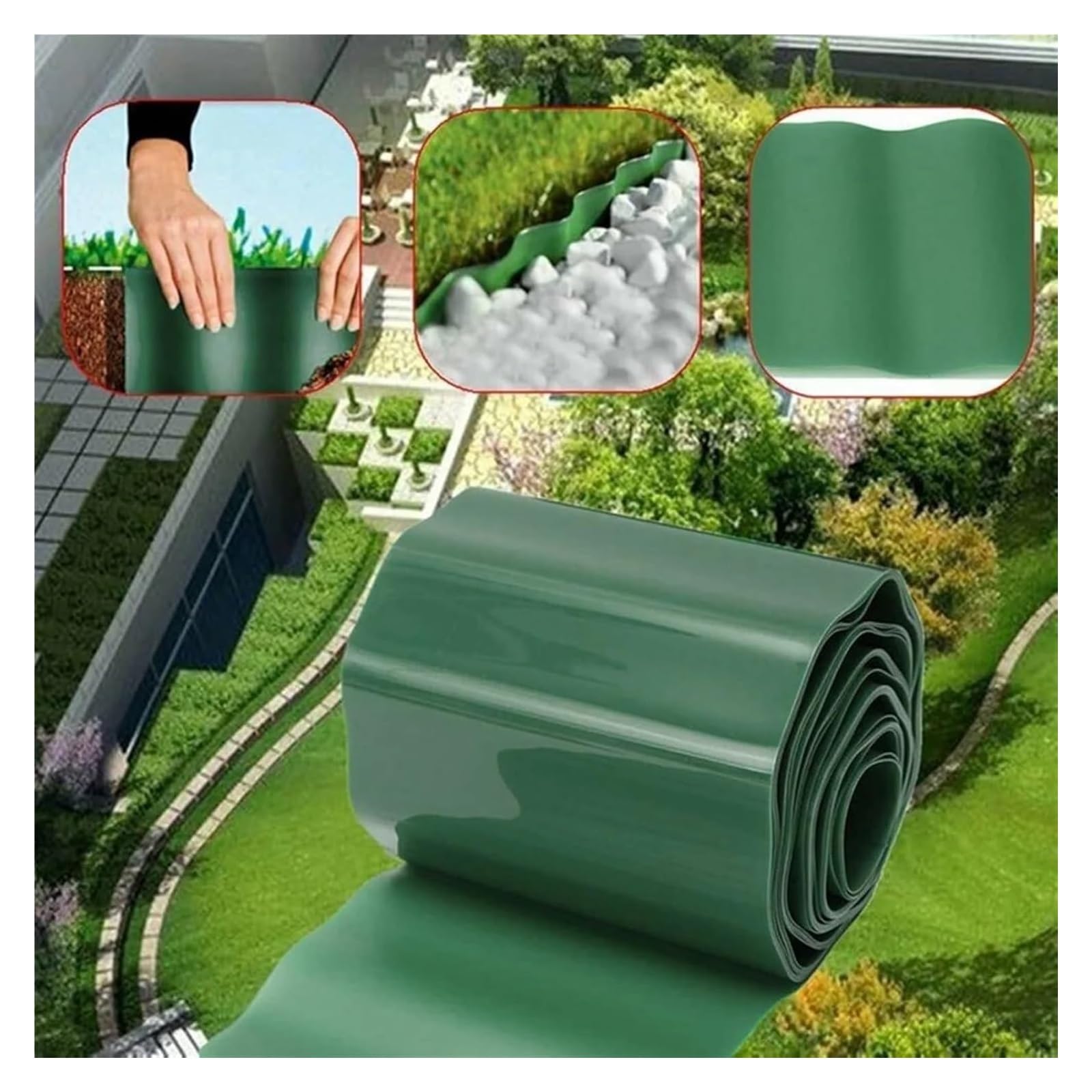 Obrzeża ogrodowe, Obrzeże ogrodu 10/15/20cm X 9M płot graniczny trawnika(15cmx9M)