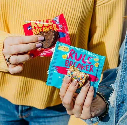 Miniatura 20 de Rule Breaker - Galletas veganas, sin gluten, sin nueces, hipoalergénicas, Kosher, envueltas individualmente, 1.9 oz, aperitivos