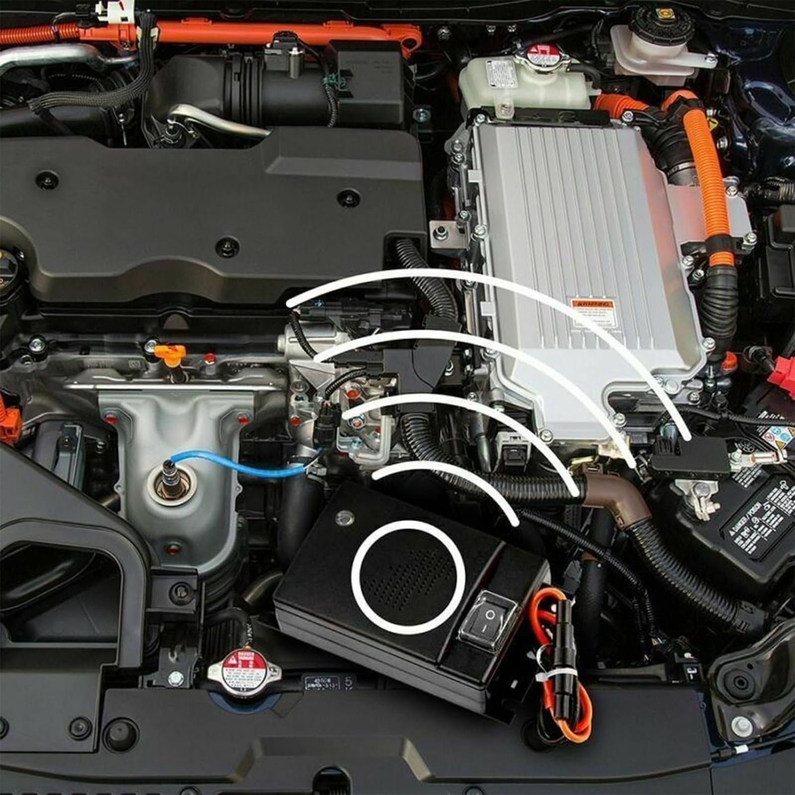 Repeller Anti-Martres,Anti Martre Voiture,Ultrason Défense Contre Les fouines pour Voiture,Repulsif Fouine pour Voiture,Repulsif Ultrason Anti Rongeur pour Voiture Haute fréquence,Alimentation 12V