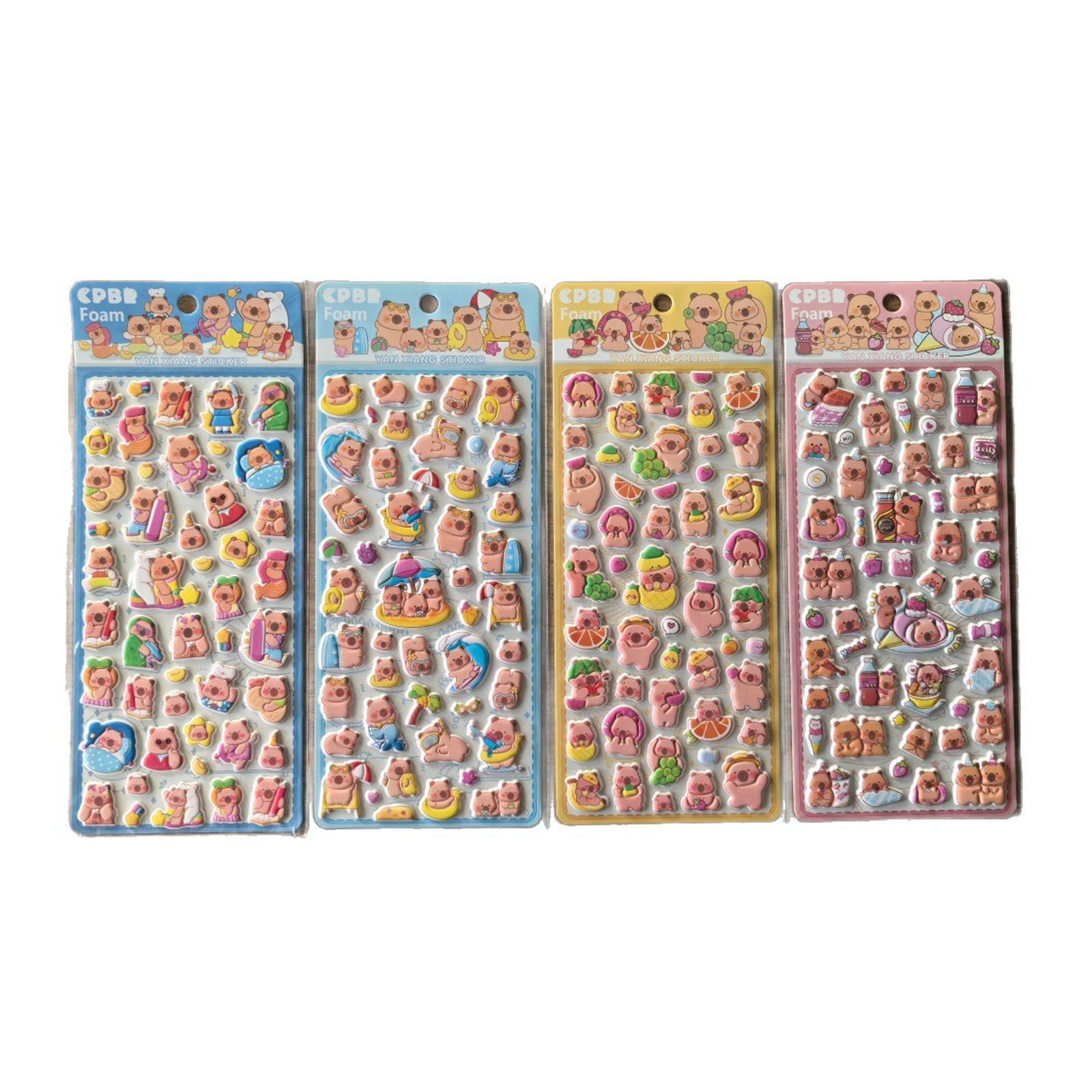 Adorable Puffier Sticker for Kids, Puff Stickers for Boys Girls, Tiny Sticker for Phone Case Notebook Handcraft for Scrapbooking