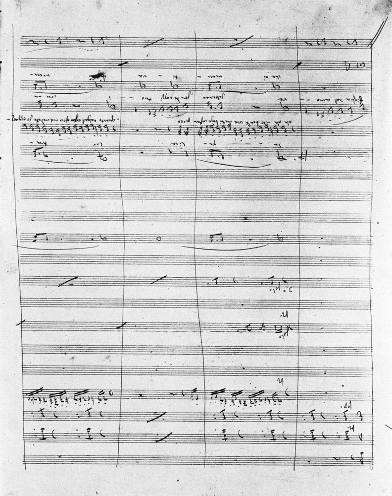 Verdi Rigoletto 1850 Na Page From The Autograph Manuscript Of Giuseppe VerdiS Rigoletto 1850-51 Poster Print by (24 x 36)