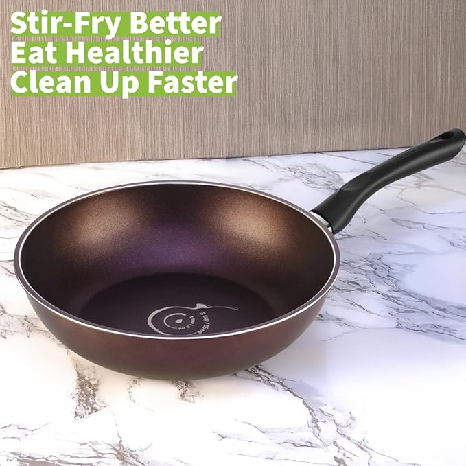 Wok TECHEF Art Collection 30 cm Antiadherente Aluminio Morado miniatura 7