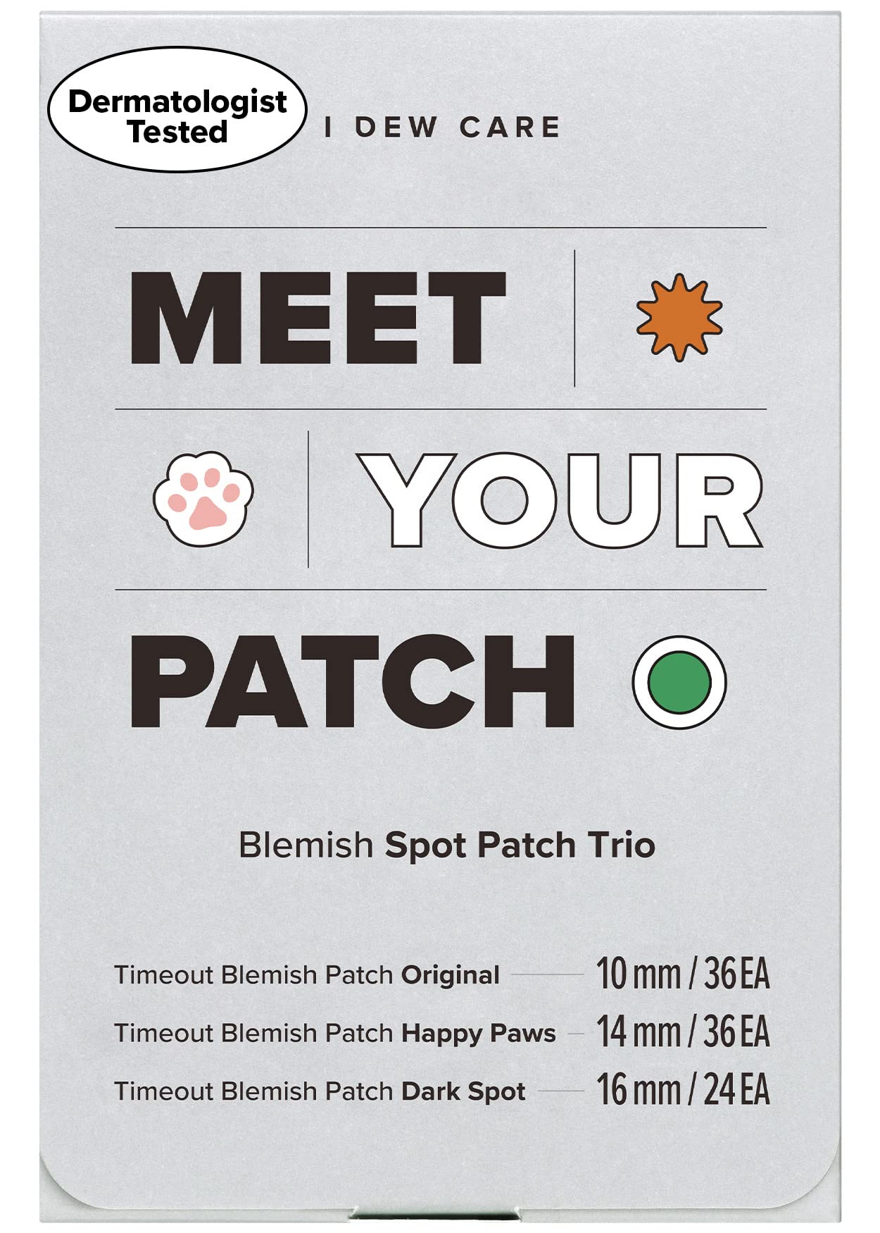 Meet Your Patch | Hydrocolloid Acne Pimple Patch Trio | Cruelty-free, Vegan, Formulated without Gluten (96 Count)