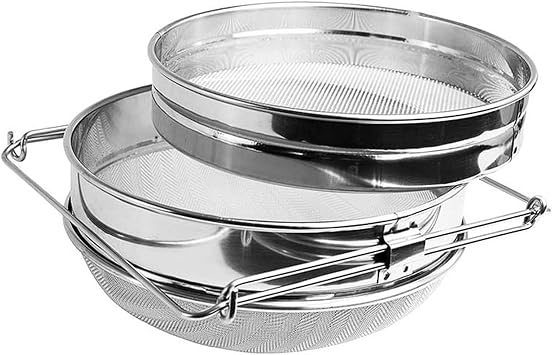 Beekeeping Equipment, Honey Filter, Honey Filter, Honey Strainer, Strainer, Filter, Sieve, Honey Extractor, Fine Mesh, Double Stainless Steel, Good Flowability, Prevents Crystallization, Extendable,