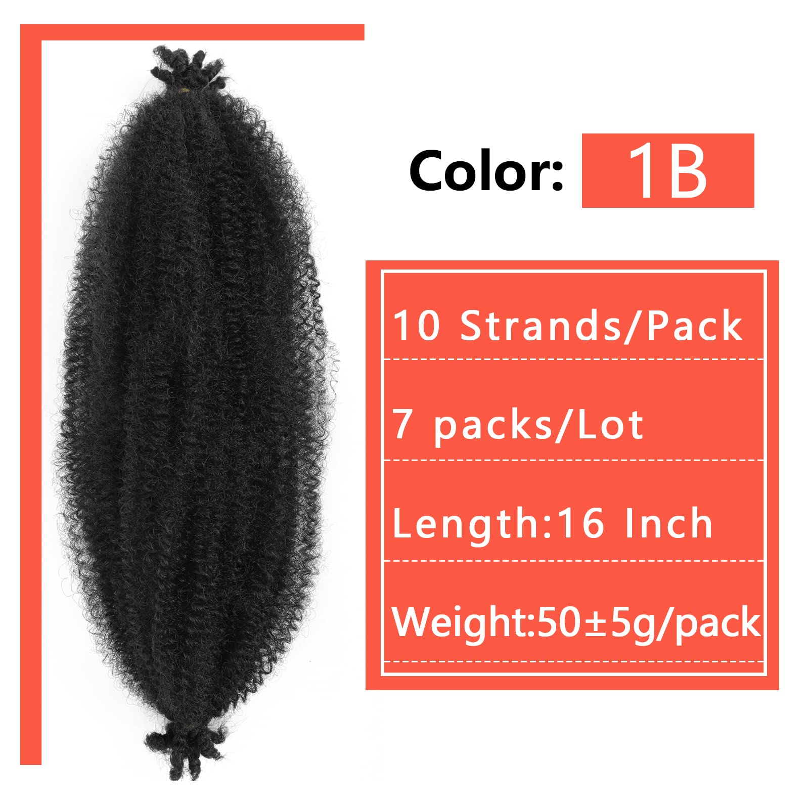 Buy PreFluffed Spring Twist Hair, PreStretched Marley Twist Braiding