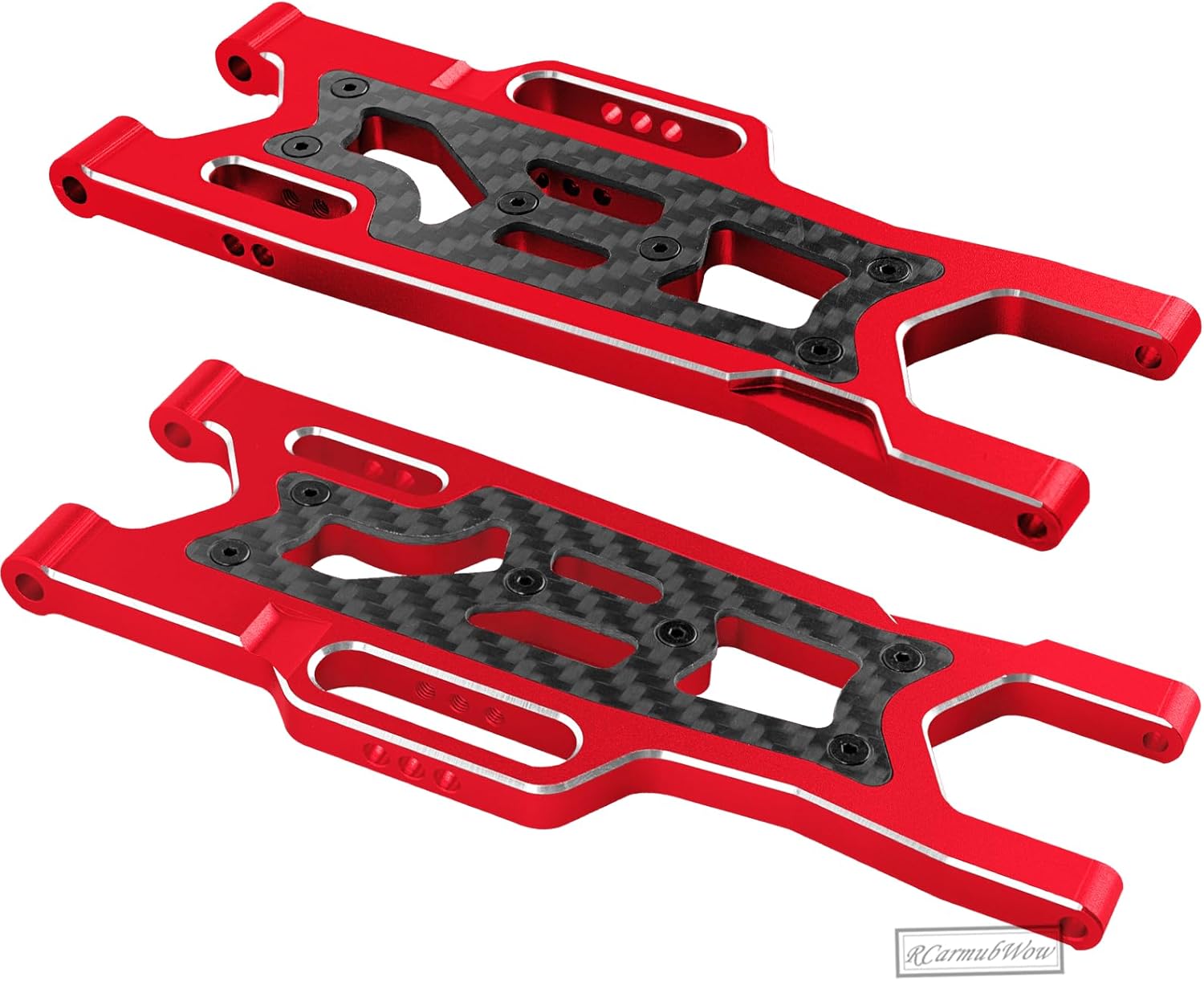 RC Alloy Suspension Arms Upgrades Part for 1/10 Outcast 4x4 4S V2 BLX,Kraton 4x4 4S V2 BLX,Front Rear A Arms Suspension Arms Hops Up,Replace ARA330711 ARA330710,Red