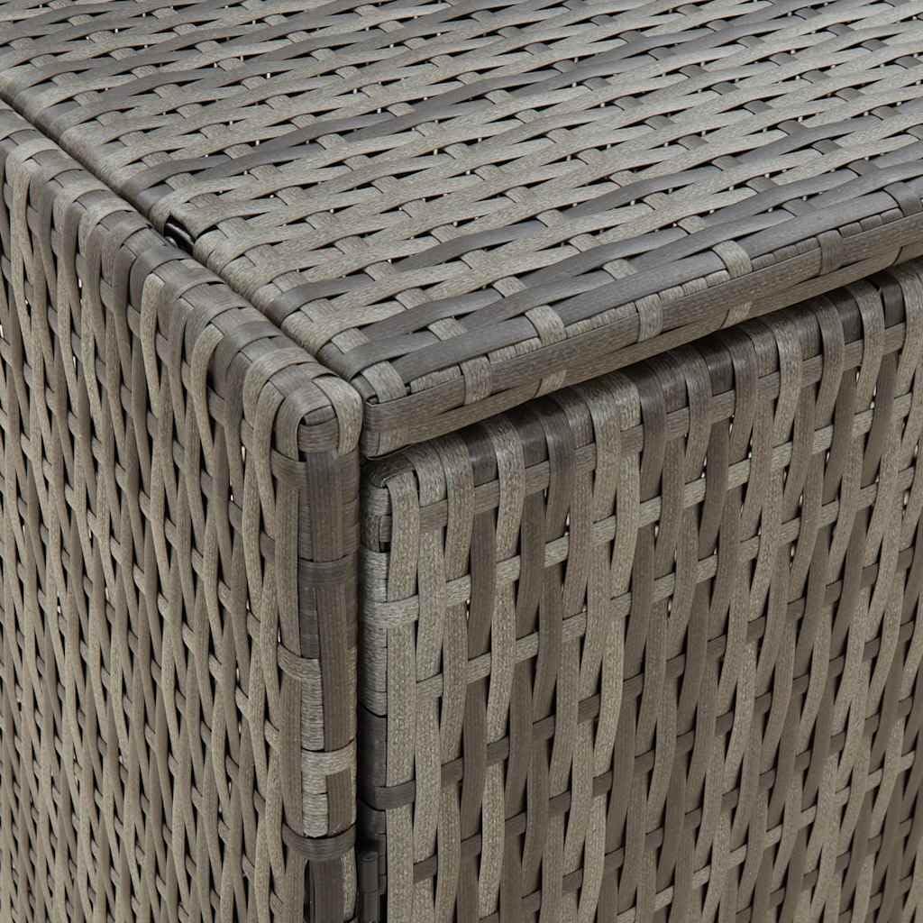 Armoire de rangement jardin Résine tressée Gris 100x55,5x80 cm