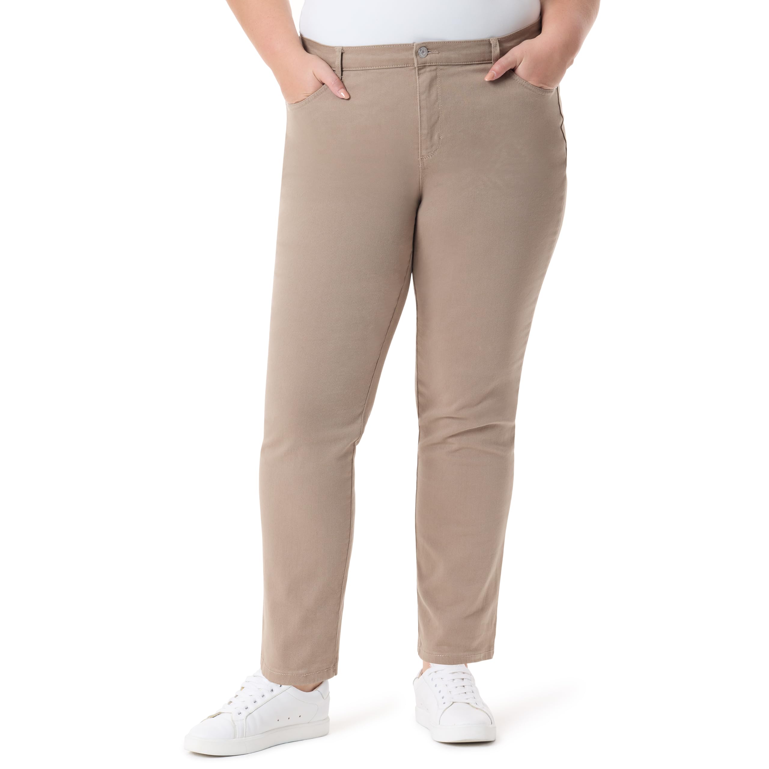 Gloria Vanderbilt Womens Amanda Classic High Rise Tapered Jean Plus Size
