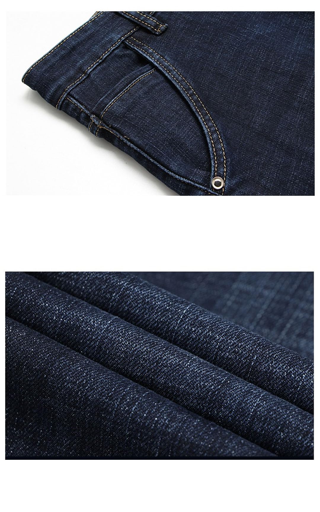 Vogrtcc Pantaloni da Tasca in Denim con Cerniera da Uomo Jeans Elasticizzati Attillati da Lavoro