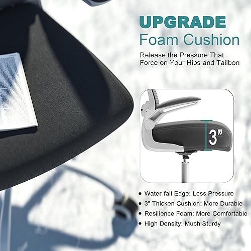 Miniatura 4 de Mimoglad Silla de Oficina, Silla de Escritorio Cómoda - Silla Ergonómica de Computadora de Respaldo Alto con Soporte Lumbar Ajustable y