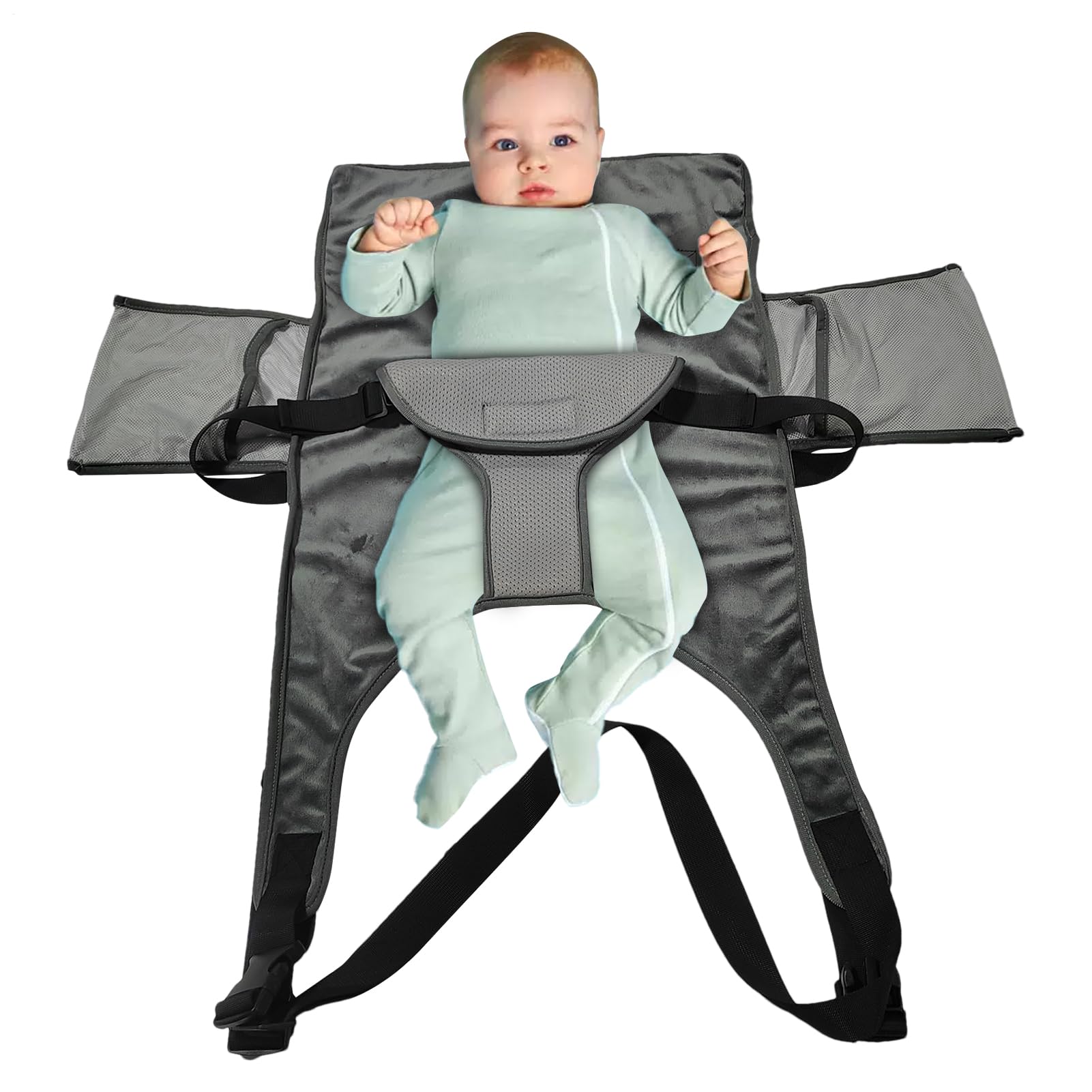 Toddler Airplane Bed,Airplane Travel Bed Seat Extender for Kids with Storage | Foldable Travel Must Have Nursery Furniture for Long Flight Vacation Outdoor Family Outing