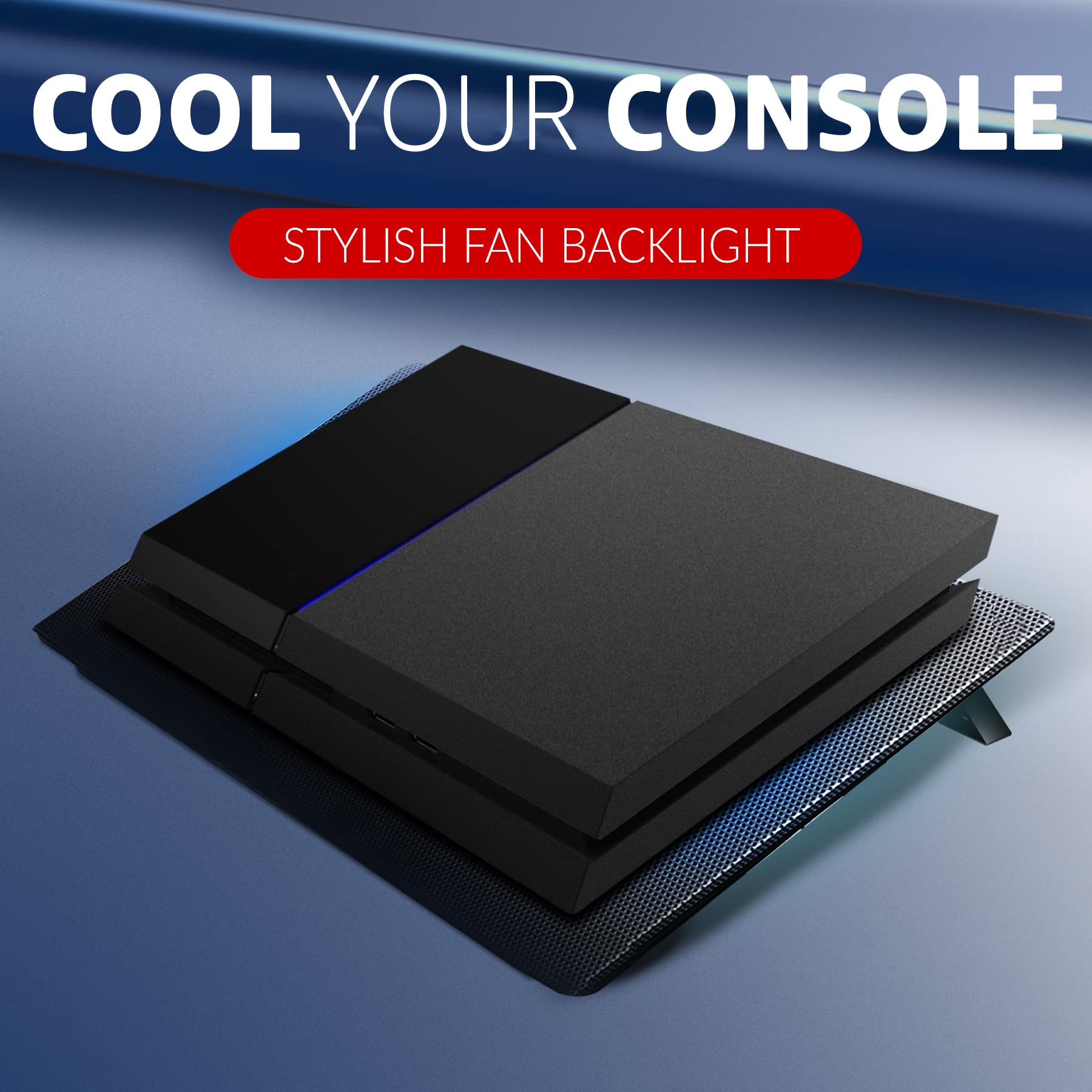 Retoo Base di raffreddamento per laptop 12-15 pollici LED con 5 ventole per evitare il surriscaldamento, pad di raffreddamento per computer portatile, PS3 PS4 PS5 Xbox One nero