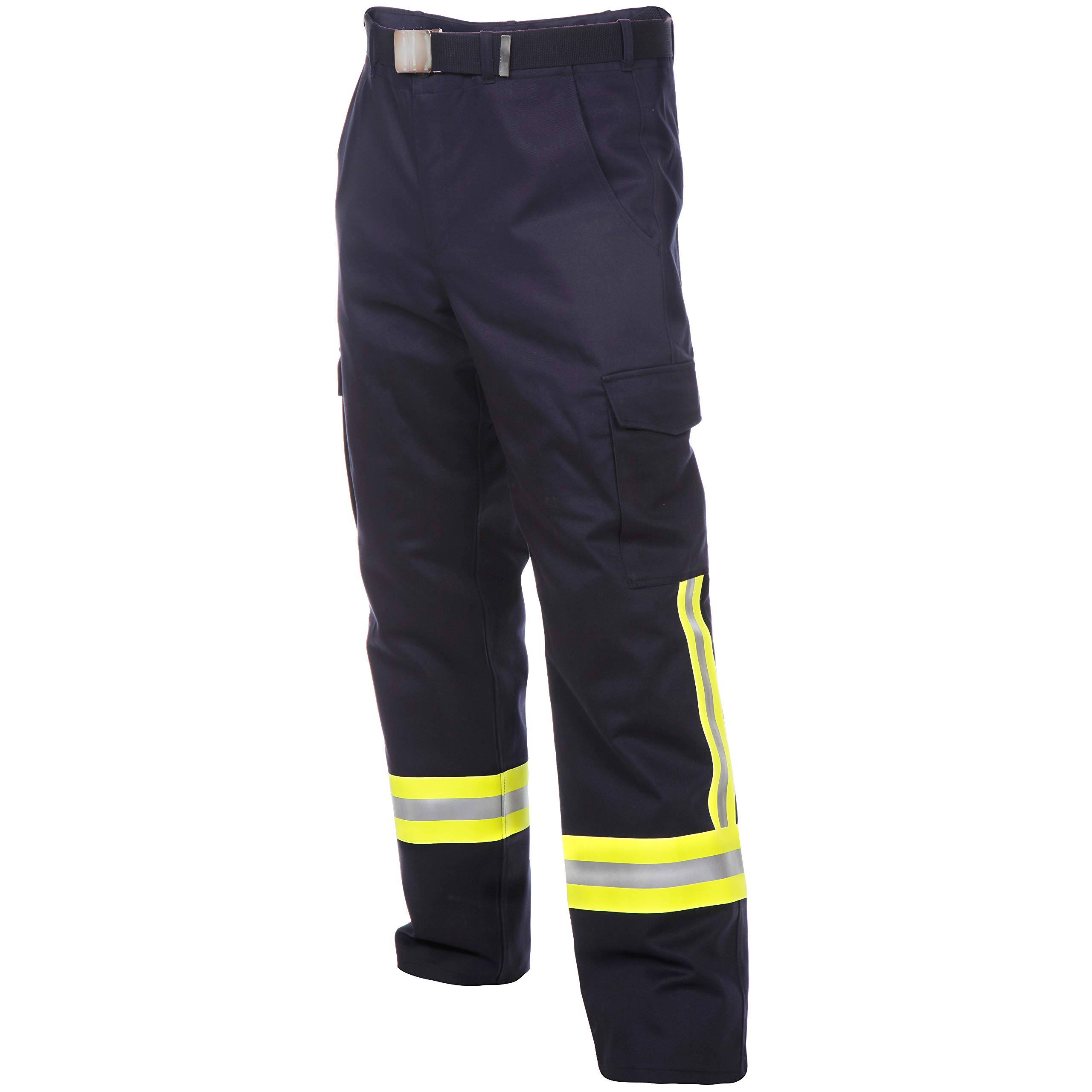 Feuerwehr Bundhose nach HuPF Teil 2 mit Reflex nach DGUV-Empfehlung (wie Überhosen) mit Gürtel Gr. 52