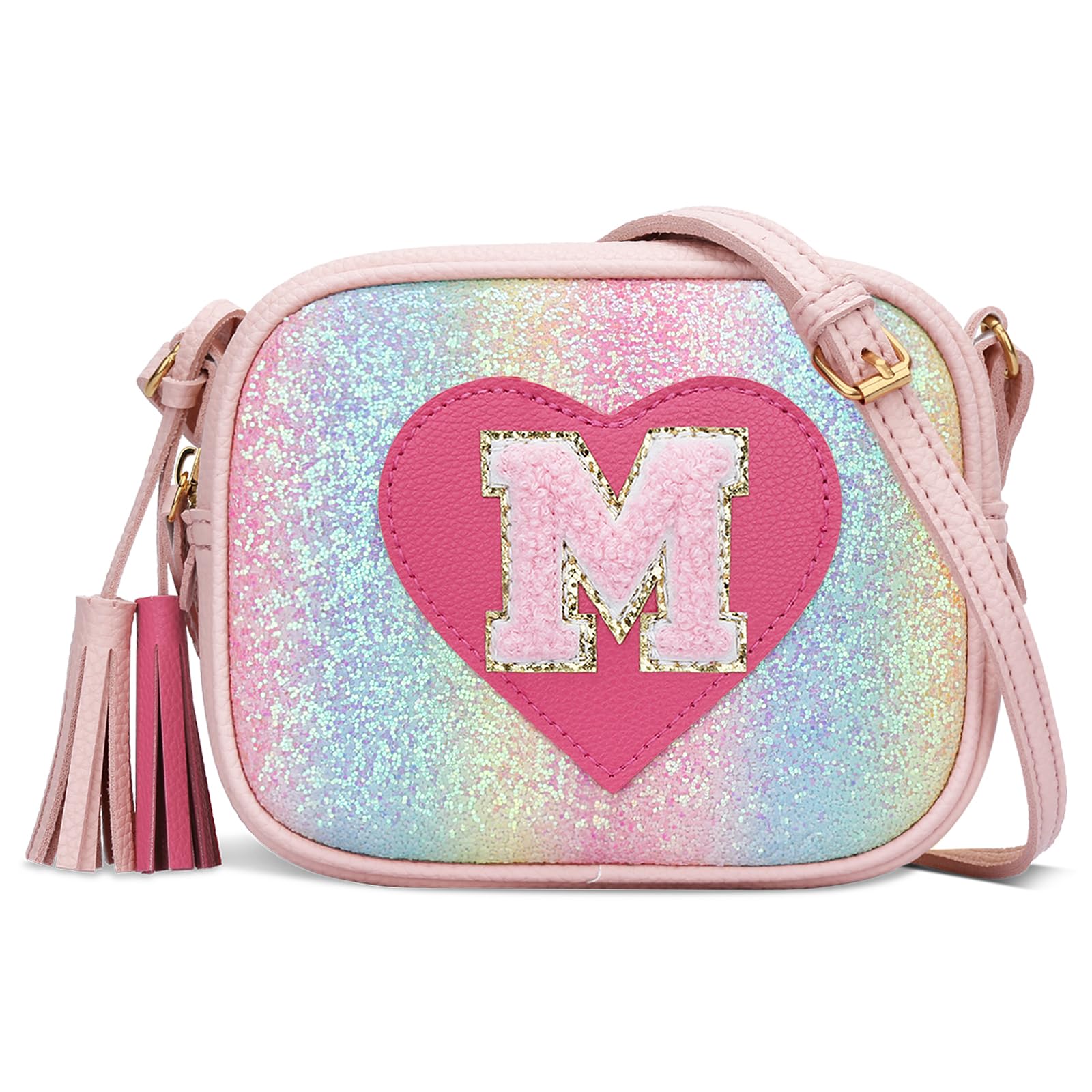 KKXIU Birthday Gifts for Girls Initial Toddler Purse Cute Kids Crossbody Bag