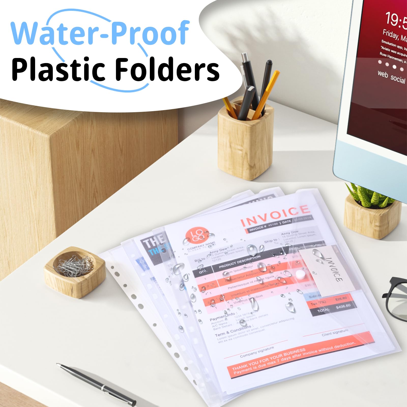 Punched Pockets Plastic Wallets - Image 4