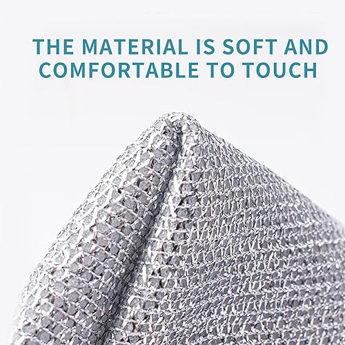 Miniatura 7 de 6 trapos multiusos de alambre para lavar platos en húmedo y seco, 2023, nuevo paño multifuncional de alambre antiarañazos, frota y limpia para