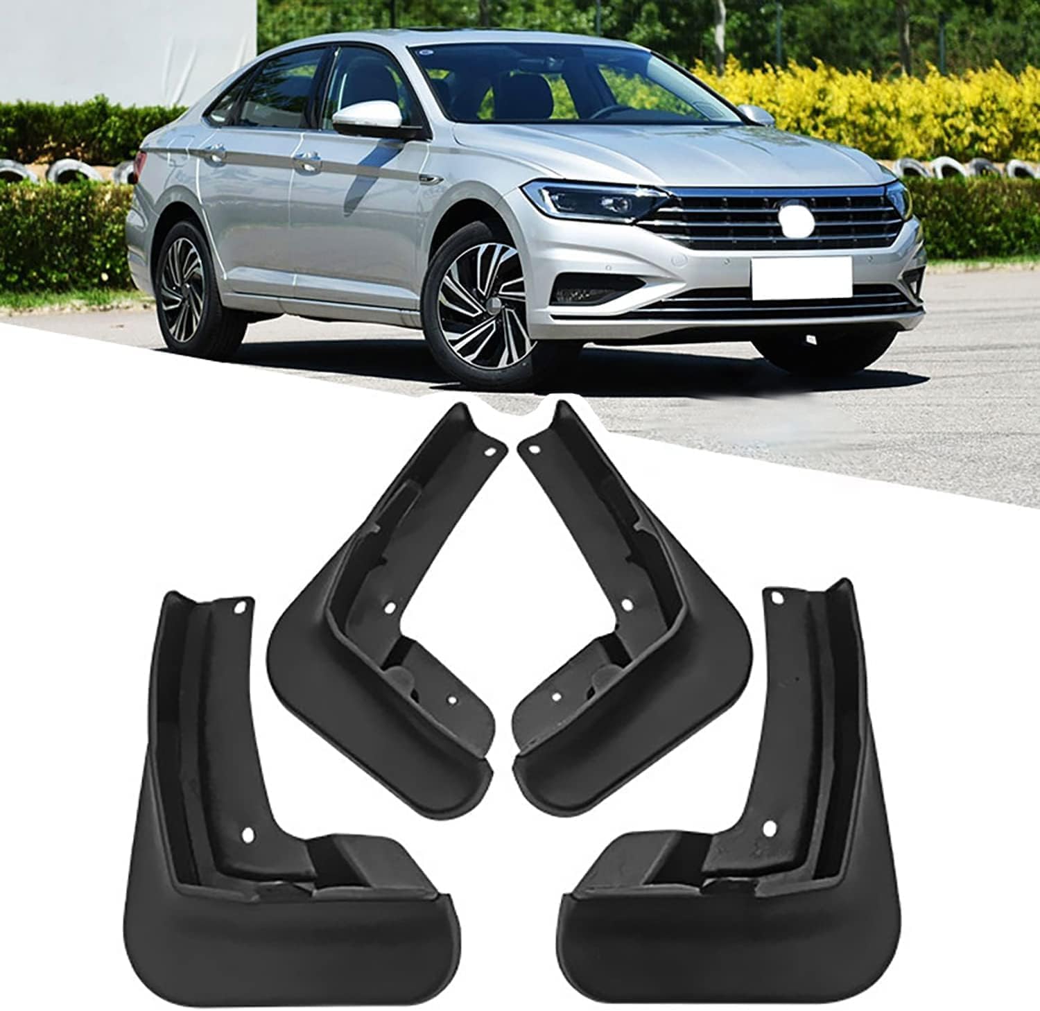 HGYNBCP Car Mud Flaps Splash Guards for VW ASGITAR JETTA A7 2019-2022, Splash Guard Front Rear Mudguard with Fixing Screws.