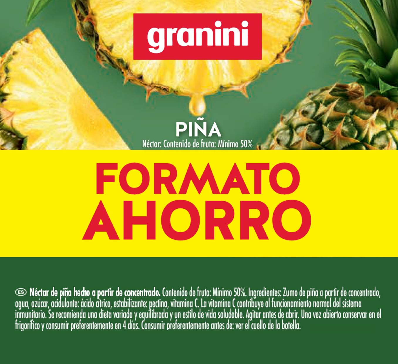 Granini Néctar de Piña Pack 6 x 1,5L