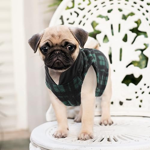 Miniatura 5 de Suéter de tela de invierno para perro, 4 piezas con anillo para correa, chaleco de forro polar, chaqueta cálida para perros pequeños, gatos,