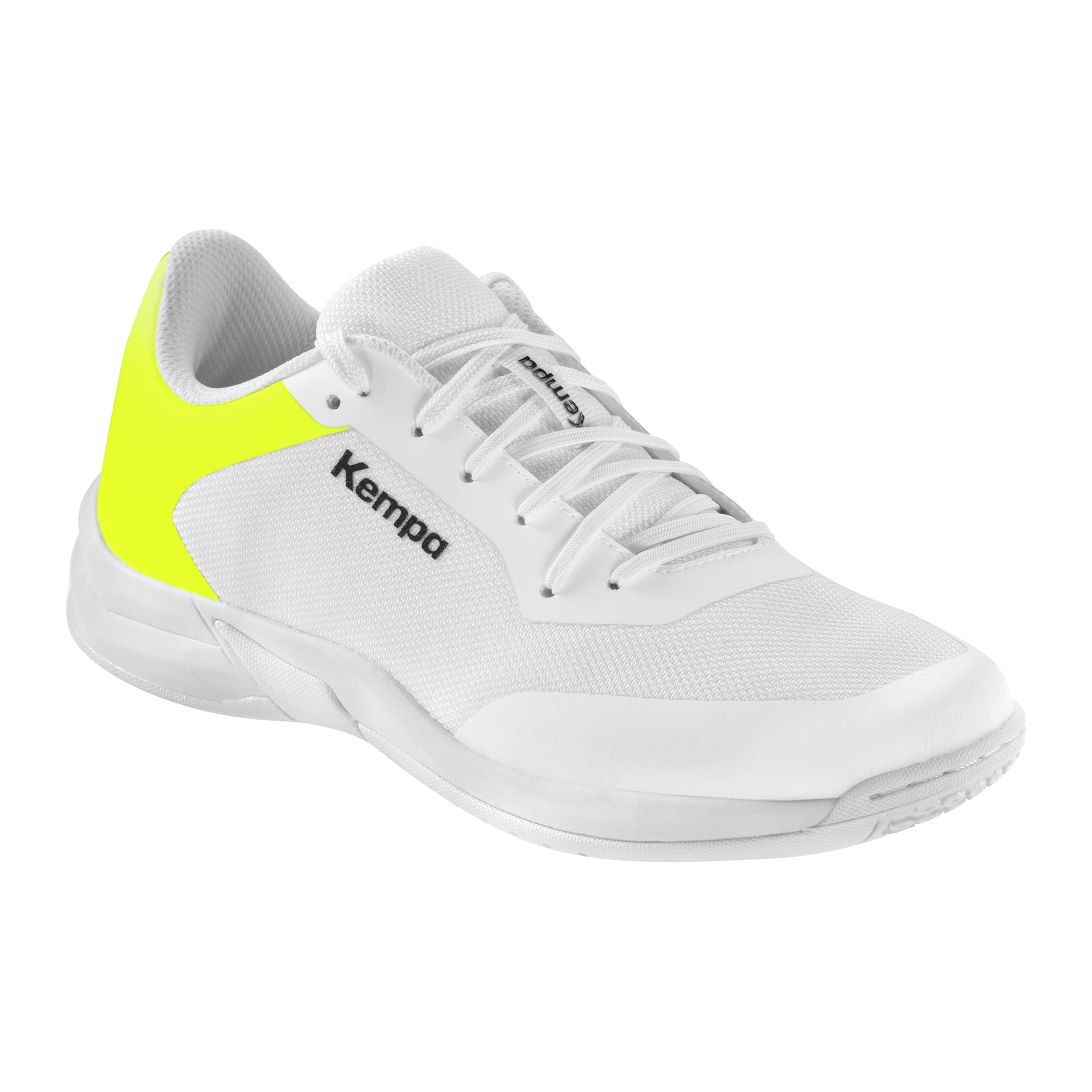 Kempa Women Kourtfly Three W Sports Shoes, White, Fluorescent Yellow, 5 UK