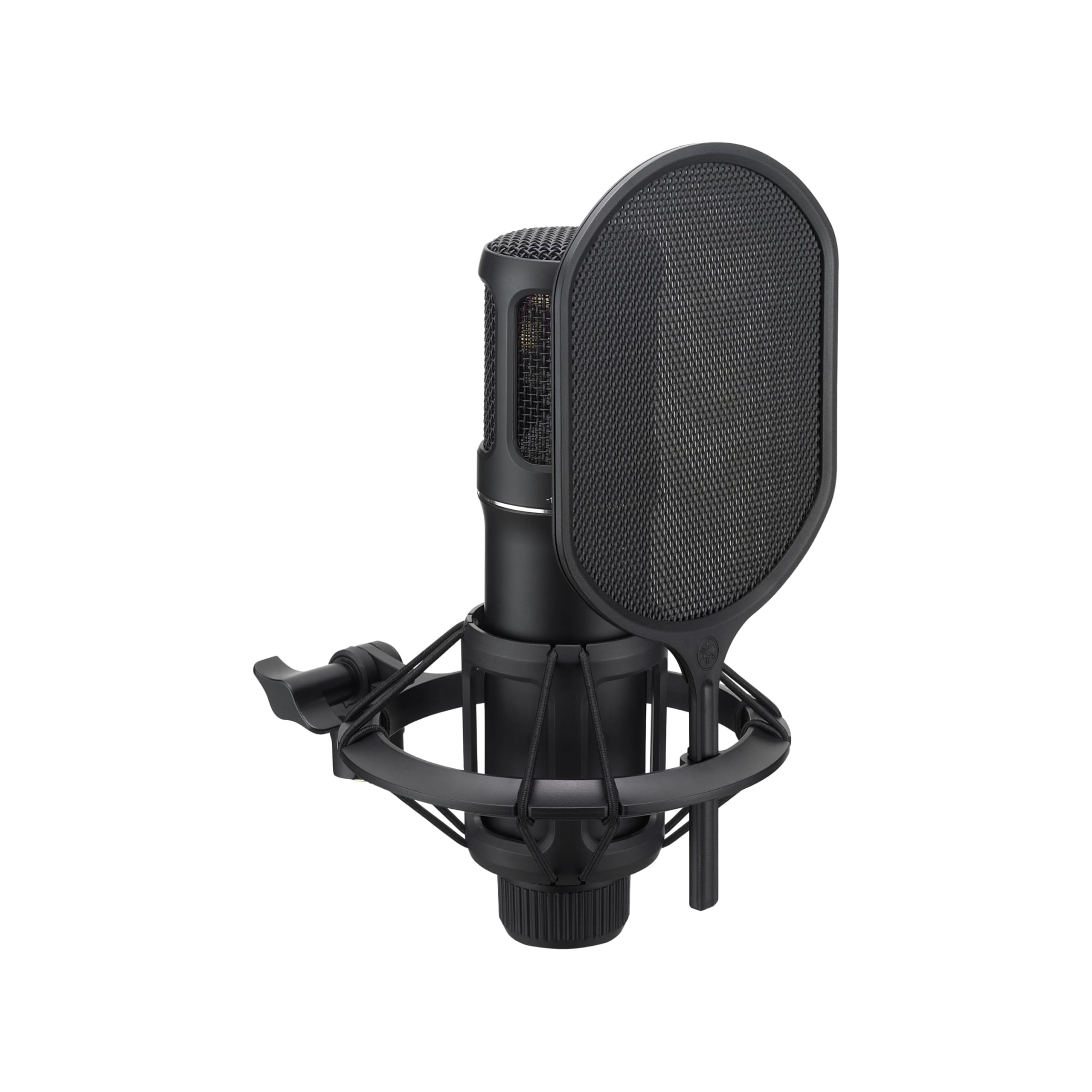 YAMAHA YCM705 Micrófono de condensador – Calidad de estudio, gran diafragma de 1", PAD -10/-20 dB, filtros low-cut, respuesta de frecuencia 20 Hz–20 kHz, alta tolerancia SPL – Negro