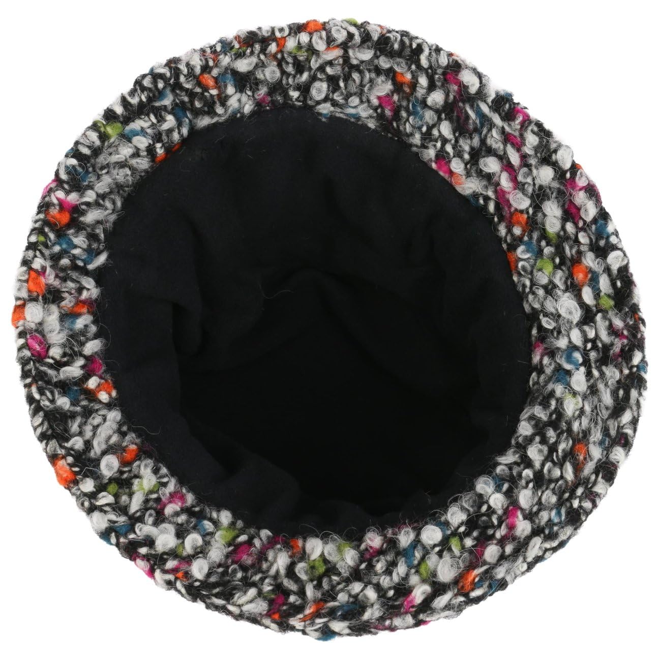 LIERYS Colourtouch Wollhut Damenhut mit Blume Bucket Hat Garniturband aus Filz Made in Italy Damen Herbst Winter
