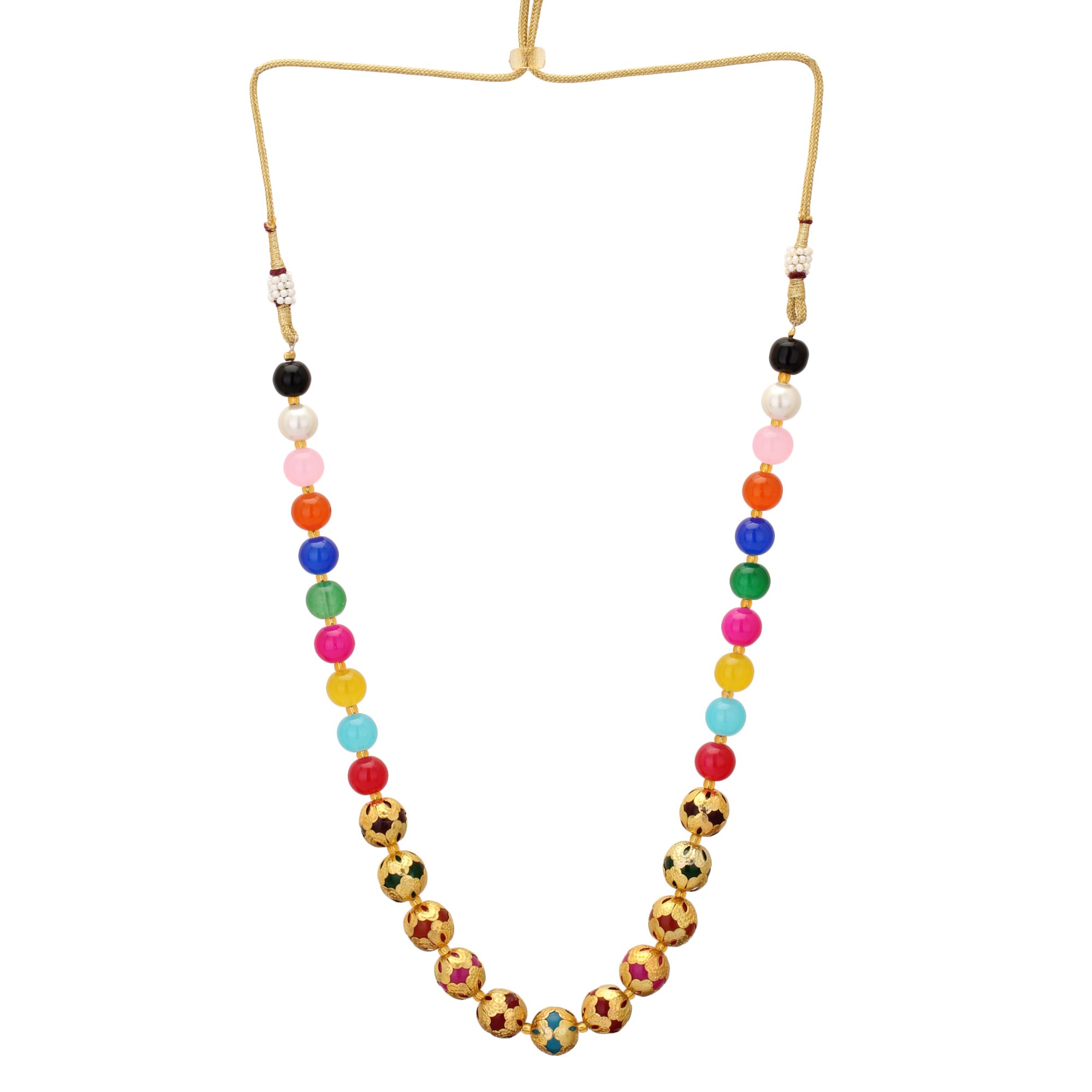 Sparkle World Gahne MallBollywood Traditional Indian Faux Pearls Multicolor Necklace Fashion Jewelry