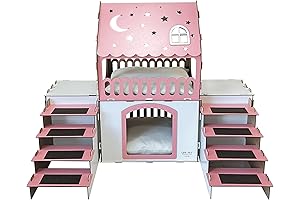 QPRPET Two-Storey Economical Modern Pet Castle: A Cozy Abode for Your Furry Friends