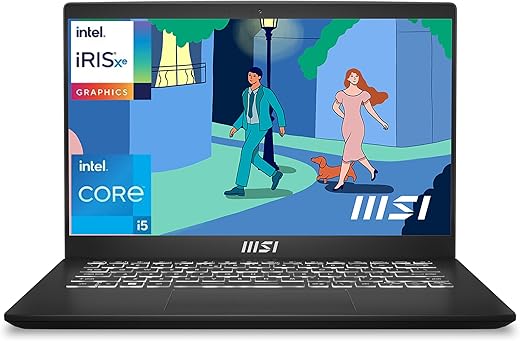 MSI Modern 14, Intel 12th Gen. i5-1235U, 36CM FHD 60Hz Laptop(8GB/512GB NVMe SSD/Windows 11 Home/MSO 2021/Intel Iris Xe Graphics/Classic…