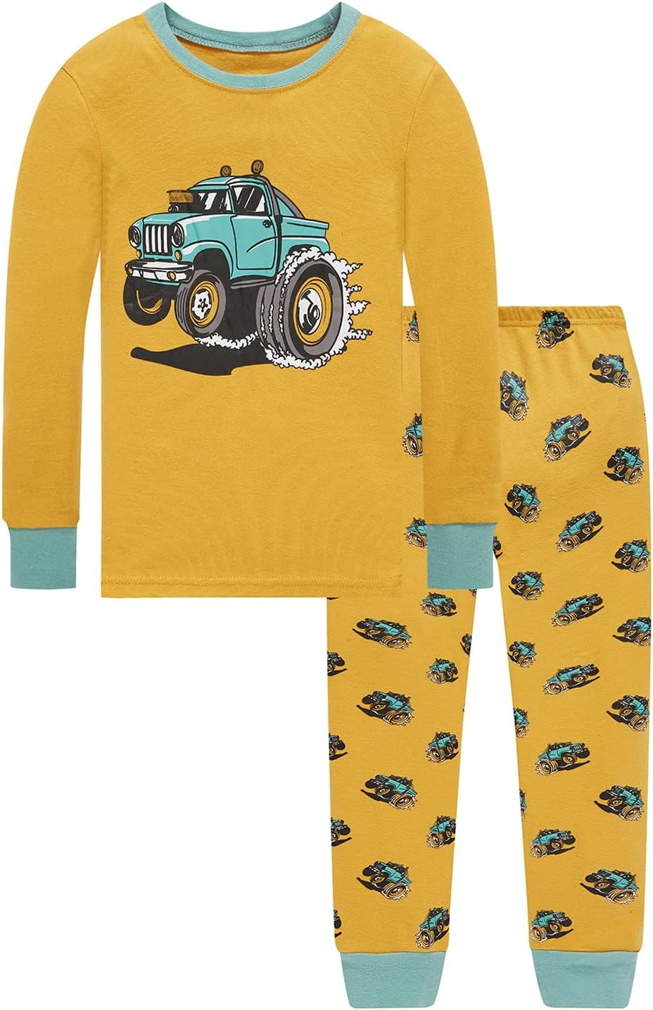 Cotton 4 Piece Pajamas Boys Long Sleeve Sets Toddler Boys Pjs Kids Sleepwear Sets - Image 2