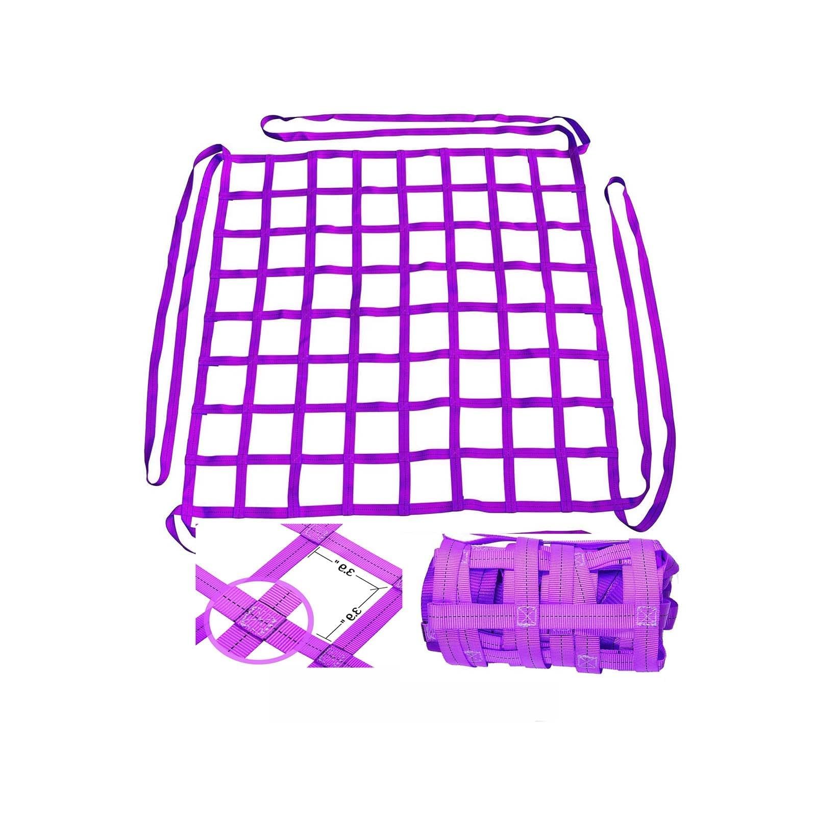 Professionelles, strapazierfähiges Ladungsnetz, Nylon-Sicherheits-Hebegurte, Ausrüstung für Takelage, Umzug, Abschleppen, Heben, 4 x 4 m Tragkraft 2,5 Tonnen