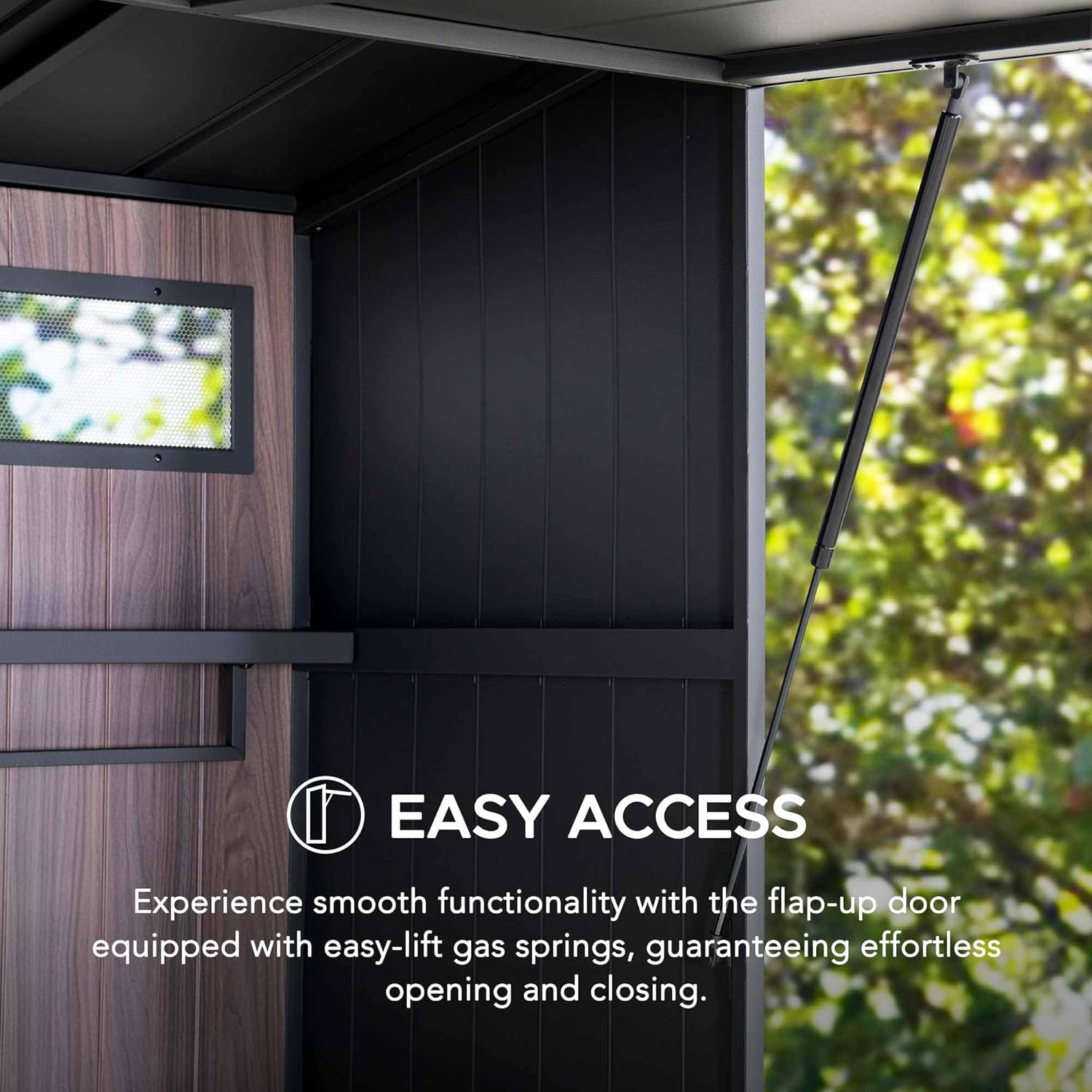 Sunjoy Outdoor Kitchen, 4-Pieces Grill Kitchen with Sink, Open Storage Shelf and Island Counter