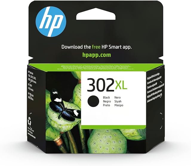 HP F6U68AE 302XL High Yield Original Ink Cartridge, Black, Single Pack