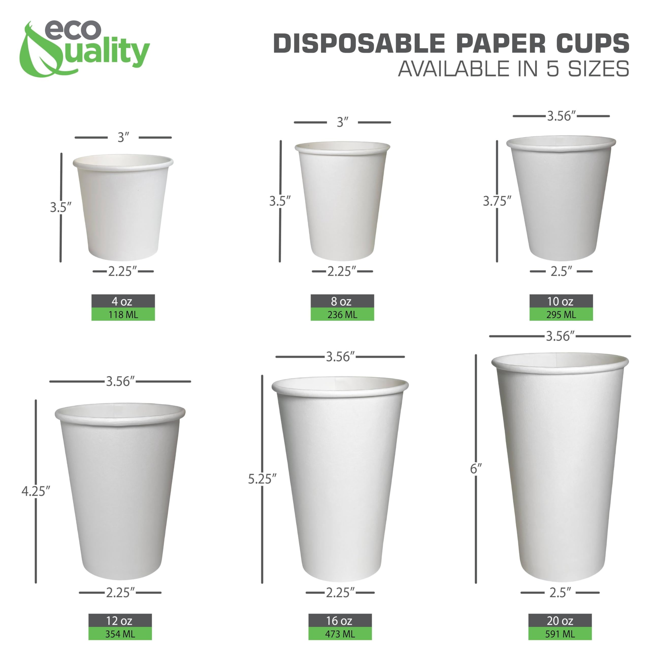 Bicchieri di carta usa e getta da 226,8 g, per bevande calde, tè, caffè, cappuccino, cioccolata calda, chai, chai, latte macchiato, tazza calda, ufficio, ristoranti, salotti, confezione da 500