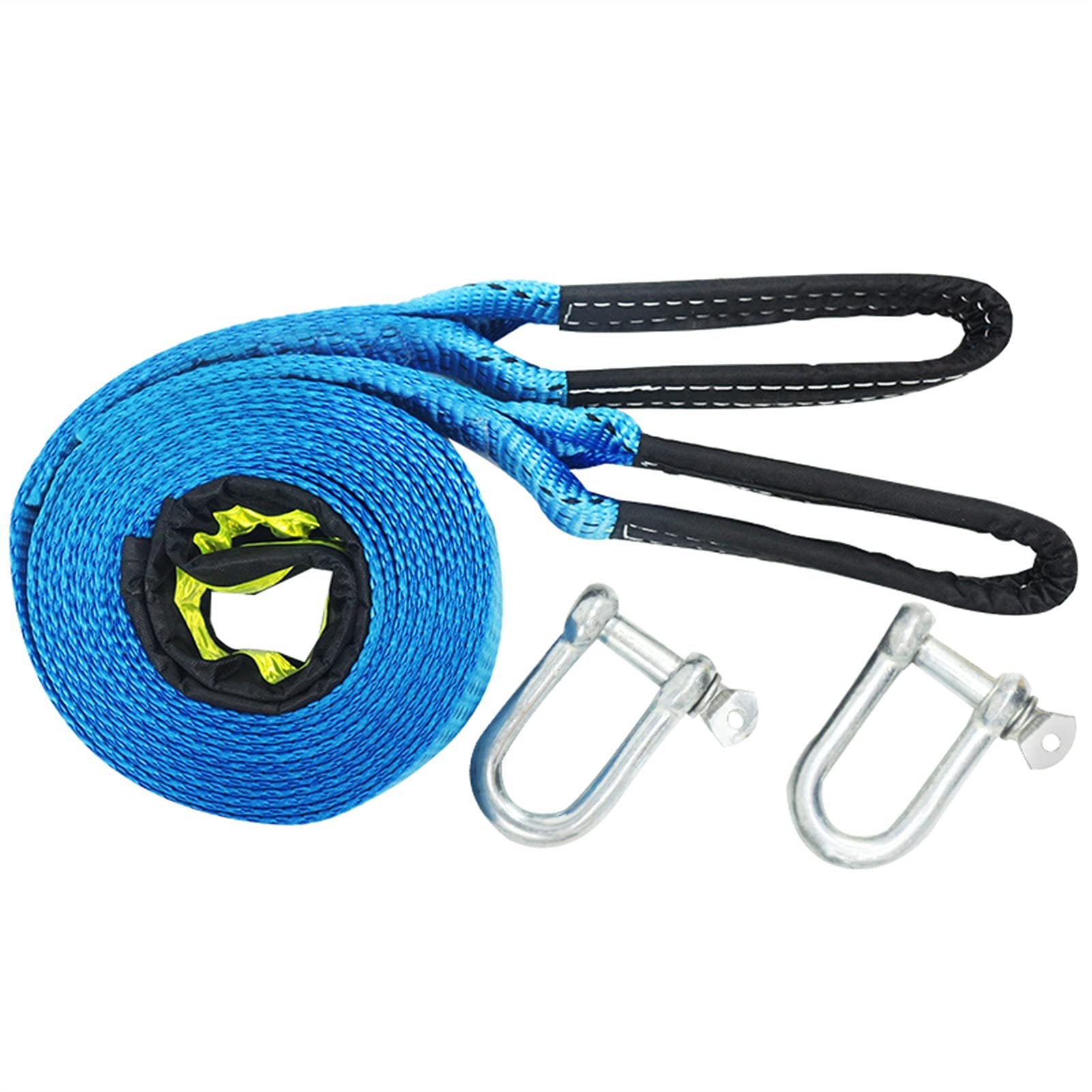XMWOEIXXMWOEIX Tow Rope,Tow Belt Strap Rope,Towing Strap 5M 8Tons Car Towing Rope Strape Cable with U Hooks